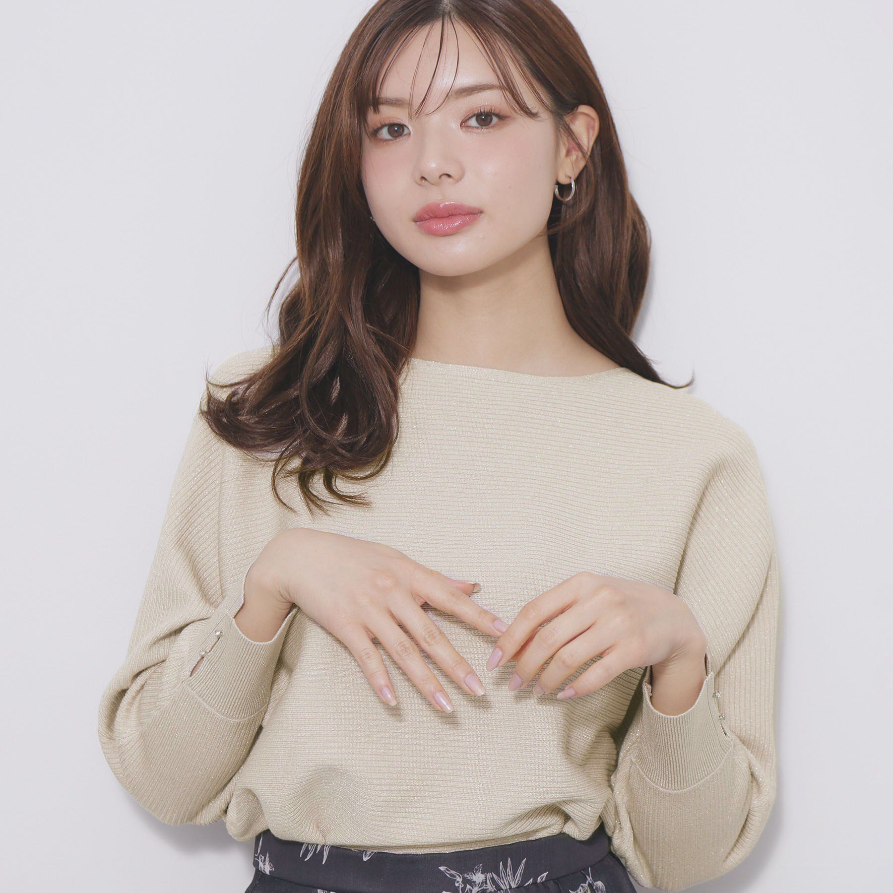 index「ドルマンリブニット【洗濯機OK/抗ピル】《5col》」|ニット・セーター|グレージュ(650)