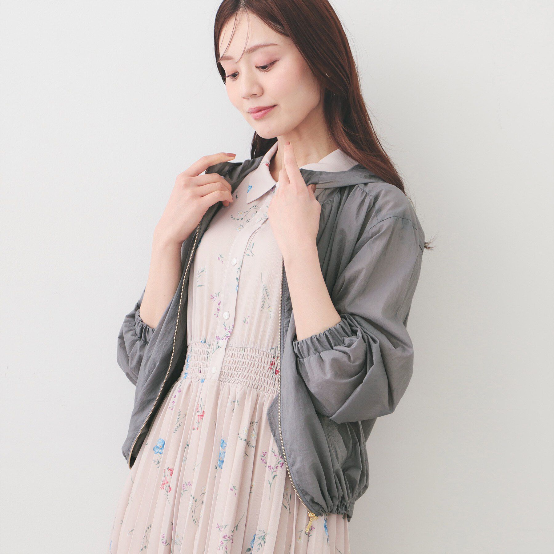 index「シアーフーディーブルゾン【撥水/洗濯機OK/イージーアイロン】」|ブルゾン・スタジャン|