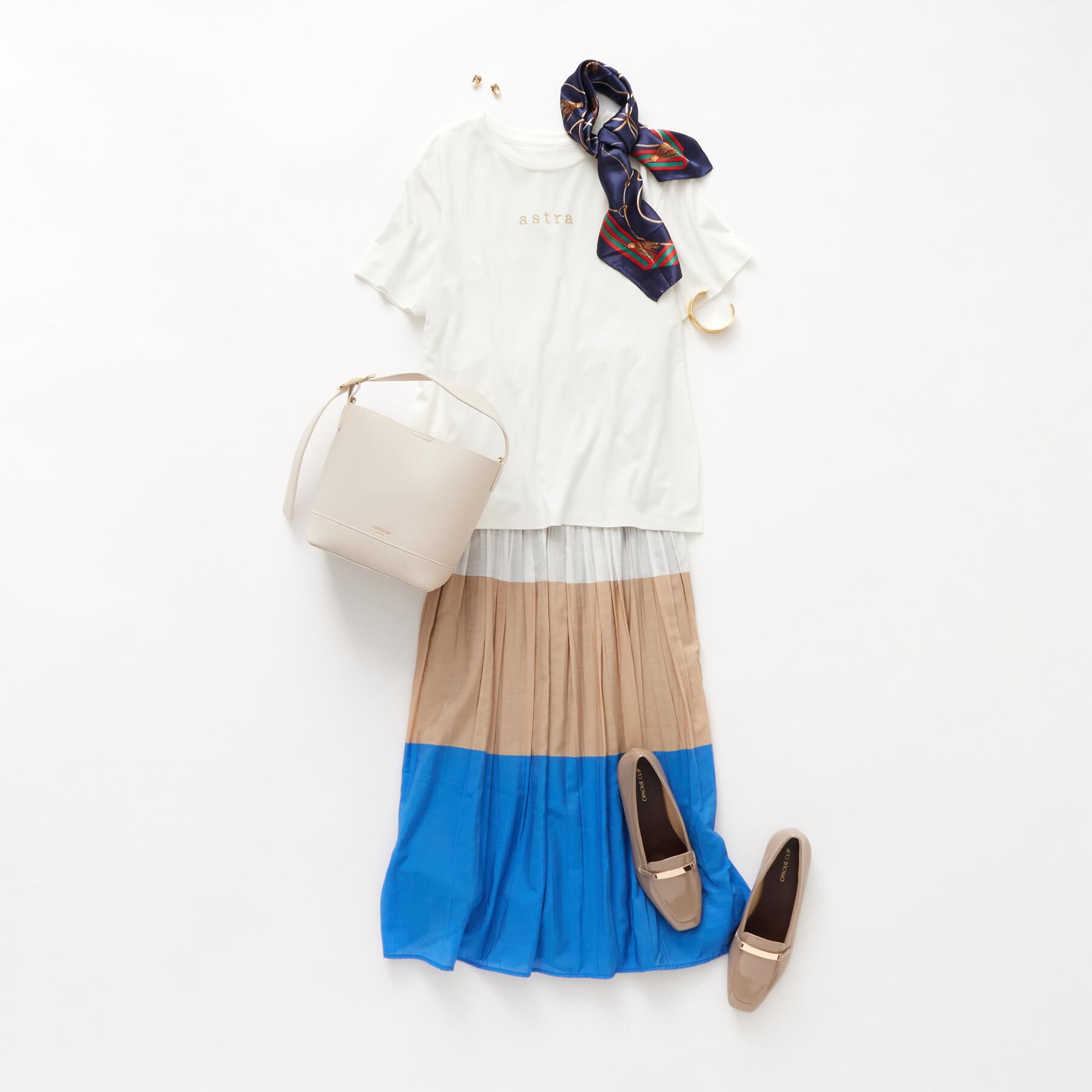 OPAQUE.CLIP「シャーリングフレアスカート/リバーシブル着用可【洗濯機洗い可】」|スカート|