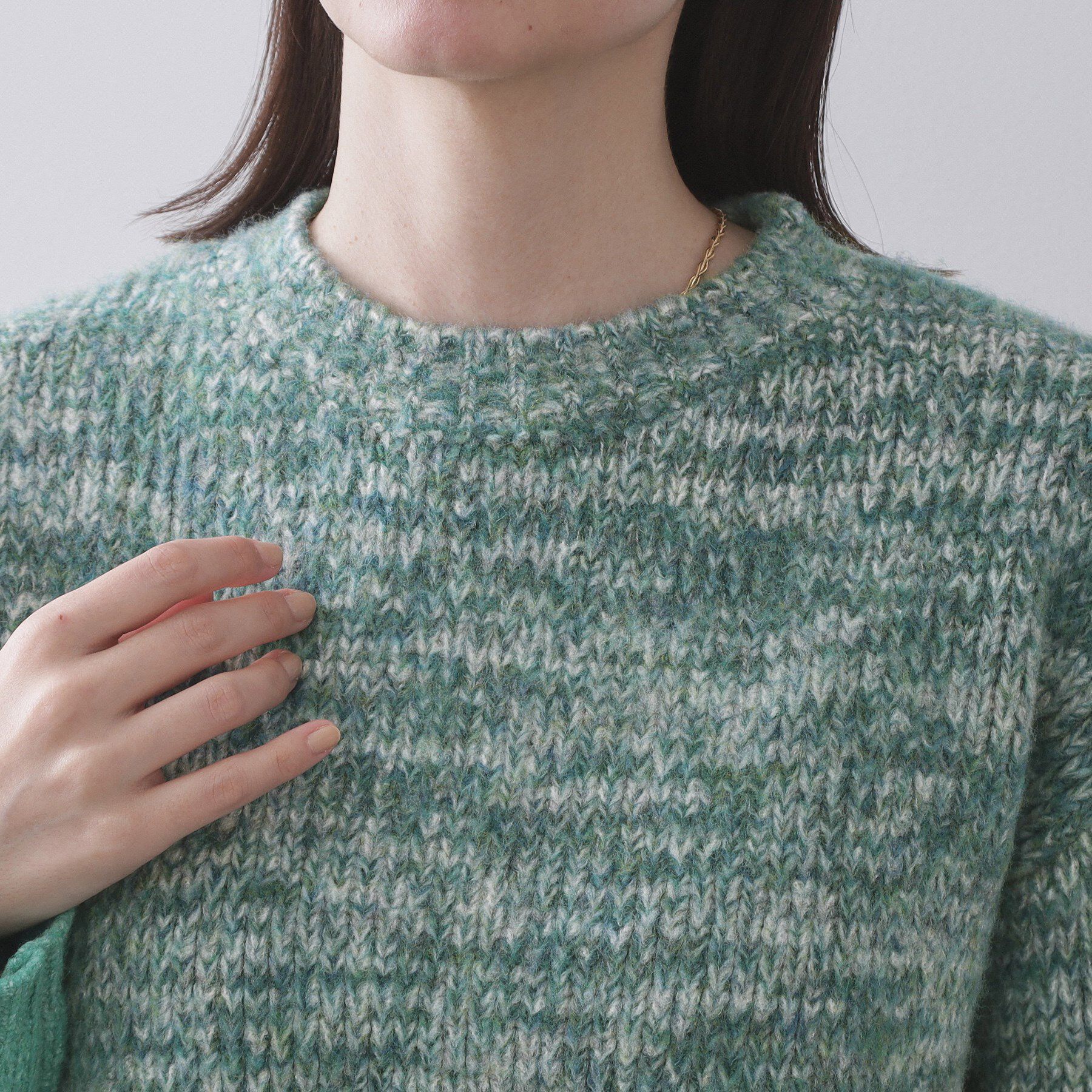 OPAQUE.CLIP「カラーMIXミドルゲージニット【洗濯機OK】」|ニット・セーター|