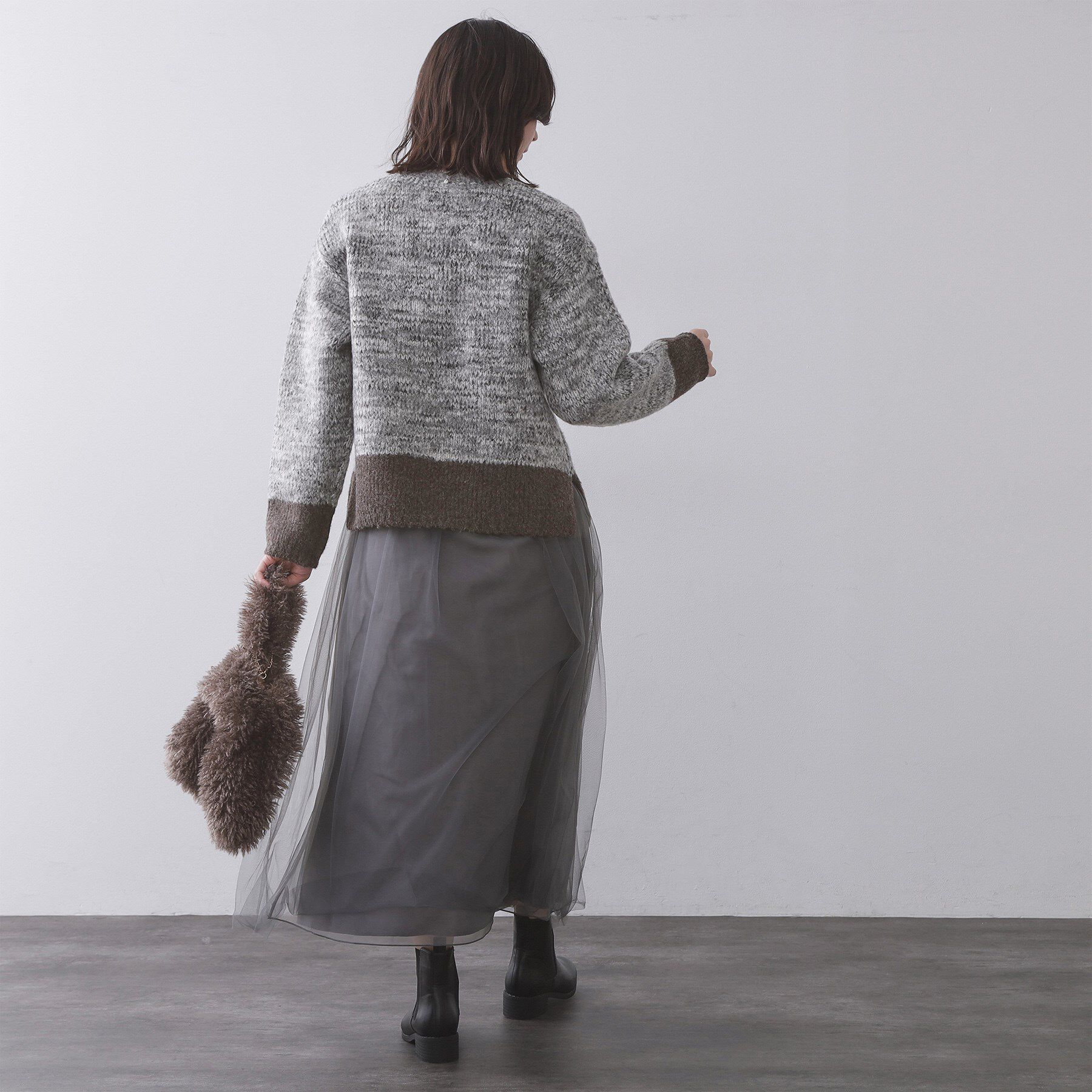 OPAQUE.CLIP「カラーMIXミドルゲージニット【洗濯機OK】」|ニット・セーター|