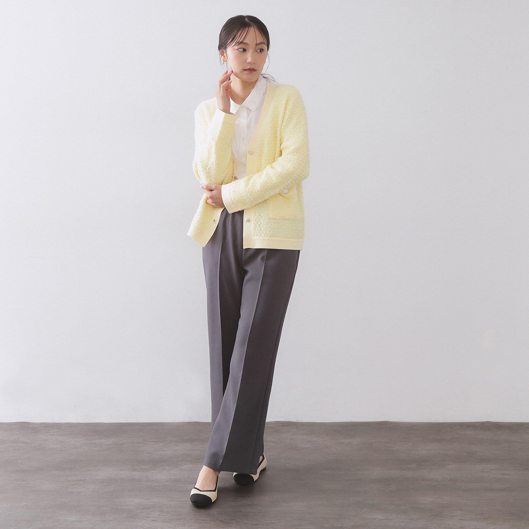 OPAQUE.CLIP「スクエアトゥニットパンプス」|パンプス|