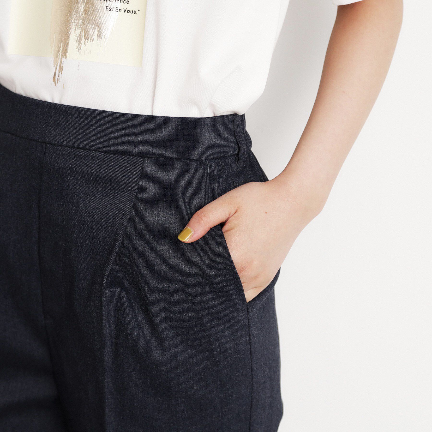 THE SHOP TK「【XS-XLサイズ/美シルエット】ハイパーストレッチテーパードパンツ/接触冷感/洗える」|その他|