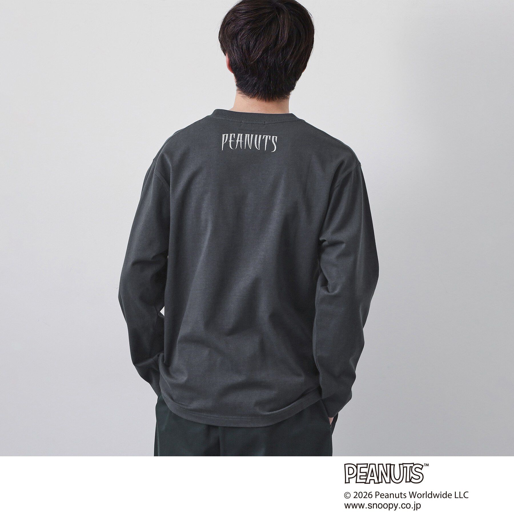 THE SHOP TK「PEANUTS ／ ピーナッツ スヌーピー ヴィンテージ風プリント長袖Tシャツ」|Tシャツ・カットソー|