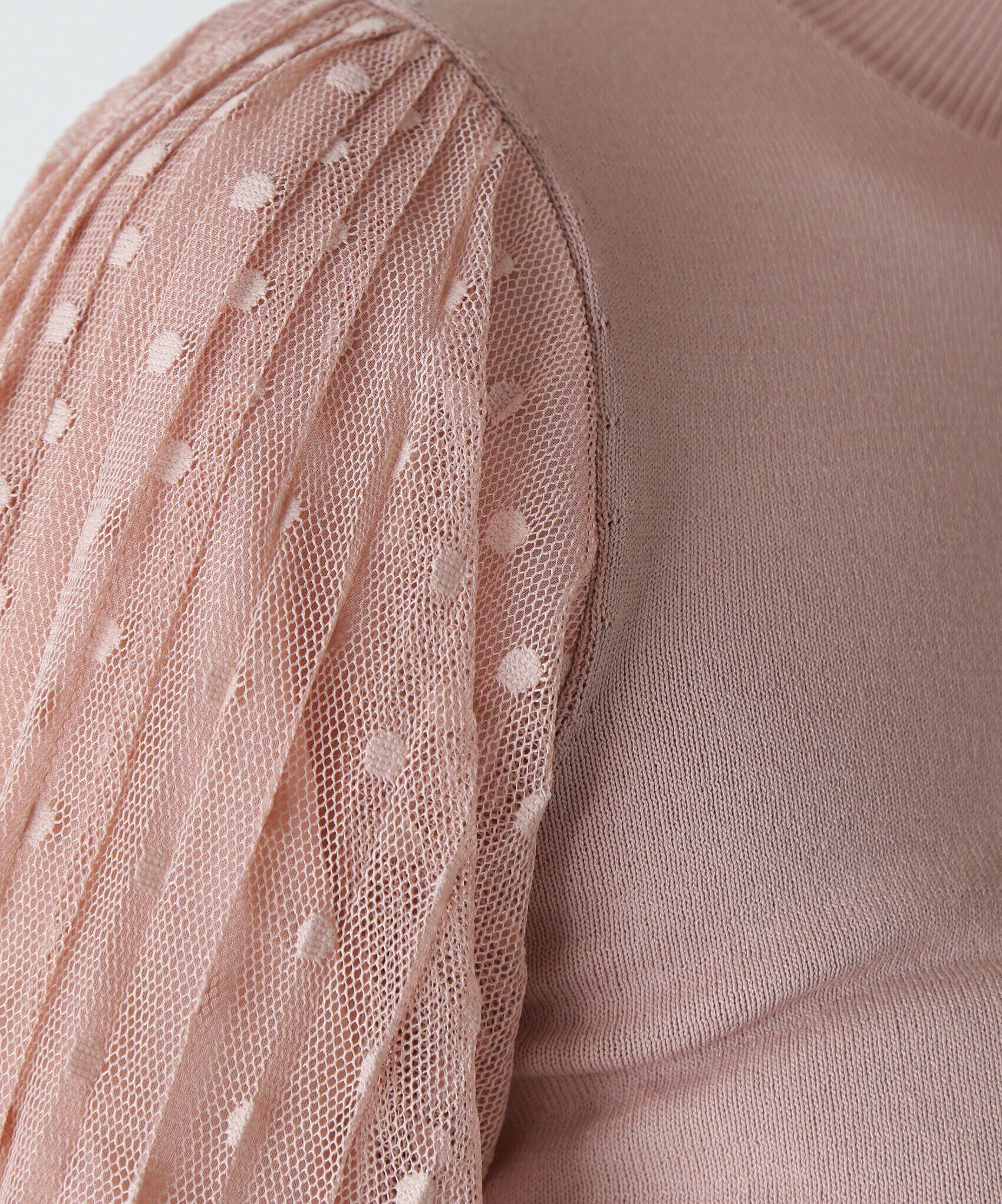  「ドットチュールスリーブニット」|ニット・セーター|