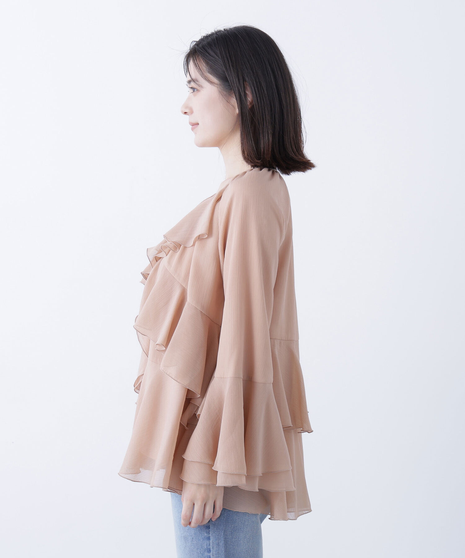  「ラッフルフリルチュニックブラウス」|シャツ・ブラウス|