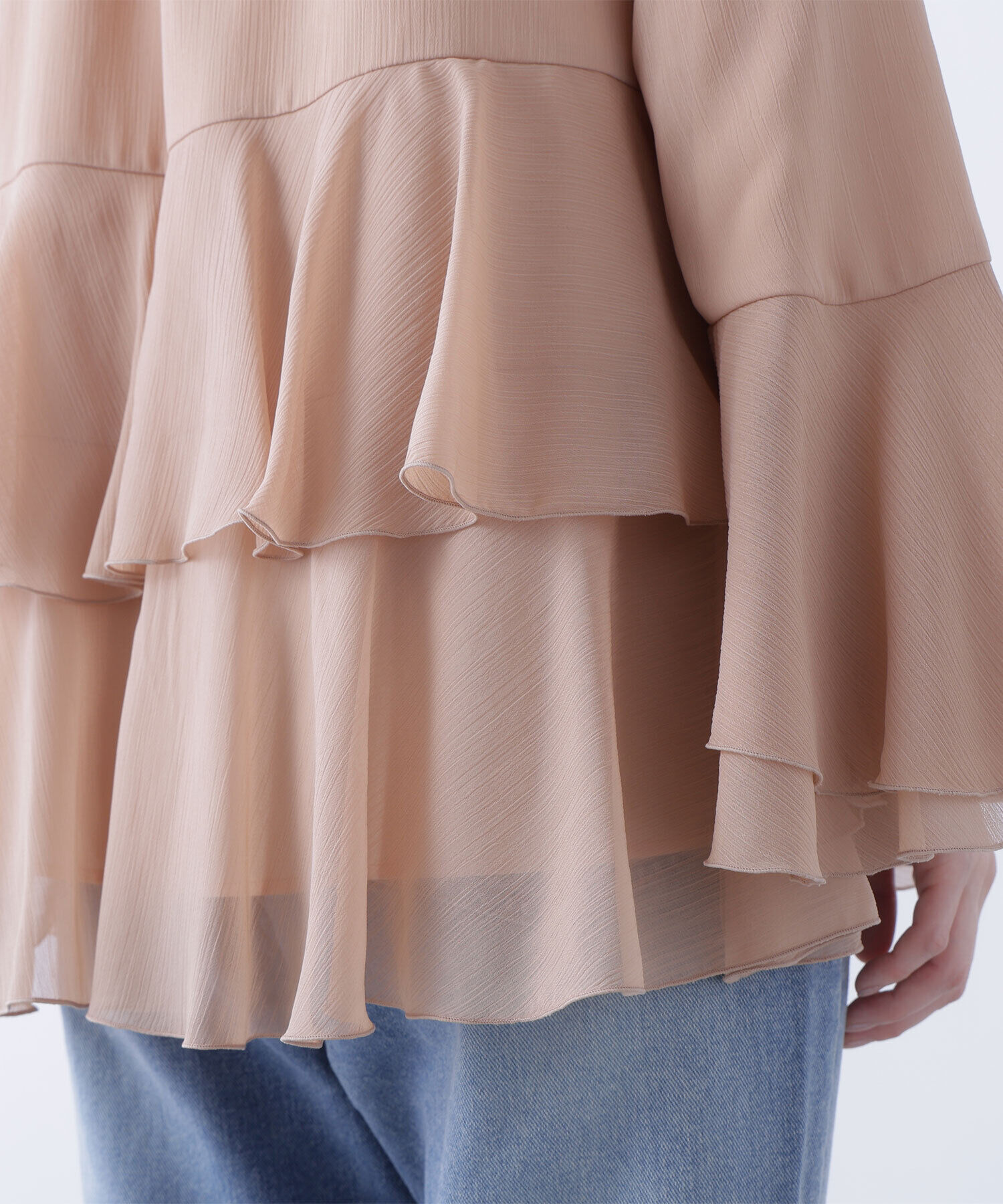  「ラッフルフリルチュニックブラウス」|シャツ・ブラウス|