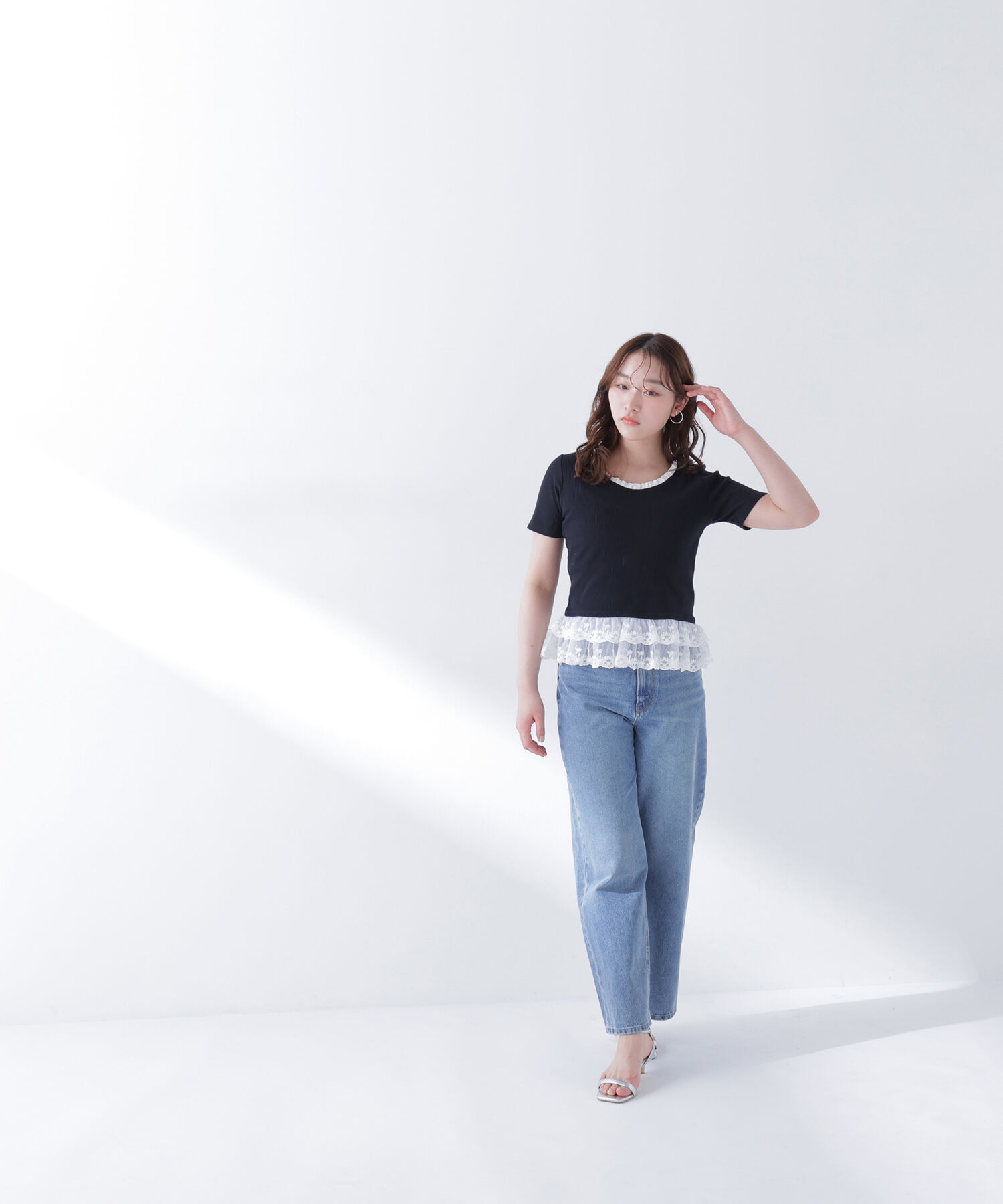  「ストレッチカルゼシリーズ ナロースカート」|スカート|