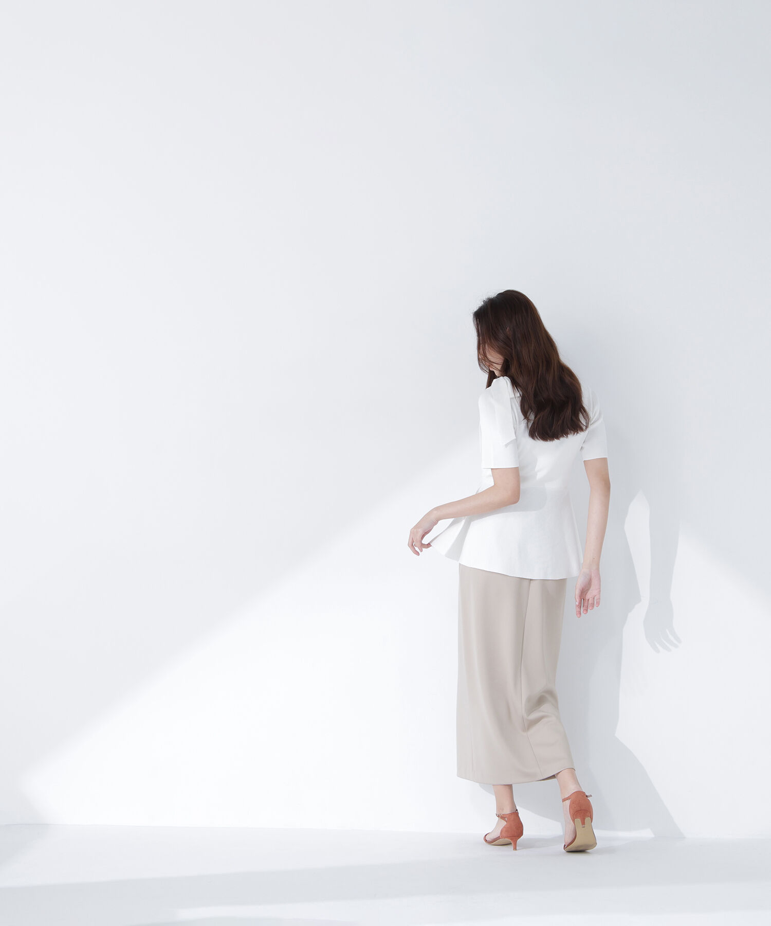  「ストレッチカルゼシリーズ ナロースカート」|スカート|