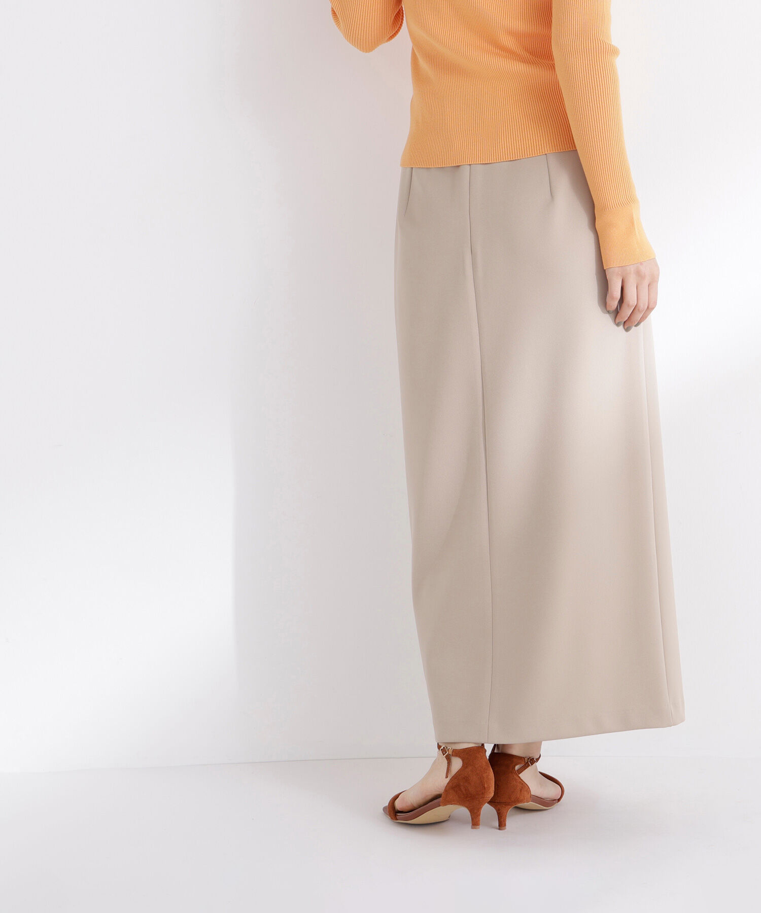  「ストレッチカルゼシリーズ ナロースカート」|スカート|