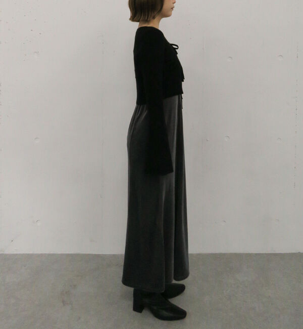 archives「ランダムリブニットカーデ&times;ベロアキャミワンピースＳＥＴ」|ワンピース|