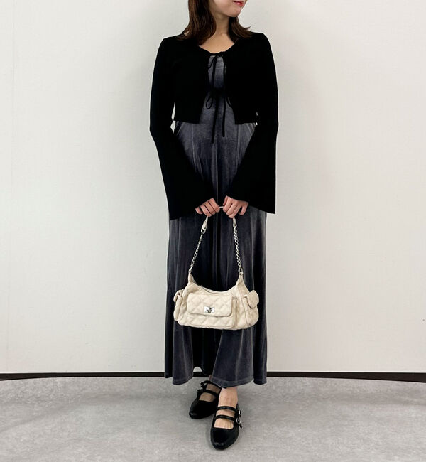 archives「ランダムリブニットカーデ&times;ベロアキャミワンピースＳＥＴ」|ワンピース|