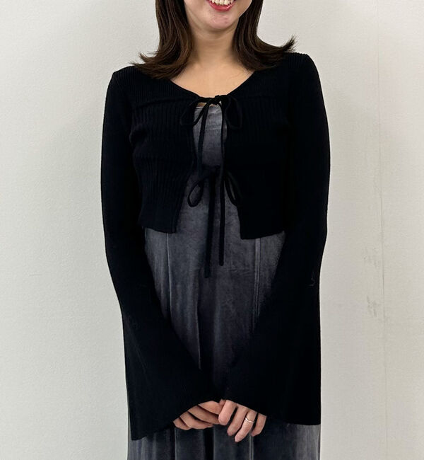 archives「ランダムリブニットカーデ&times;ベロアキャミワンピースＳＥＴ」|ワンピース|