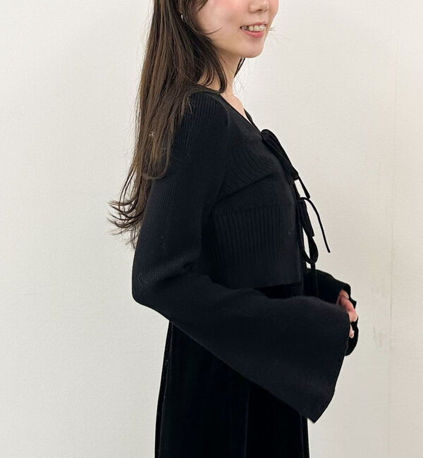 archives「ランダムリブニットカーデ&times;ベロアキャミワンピースＳＥＴ」|ワンピース|