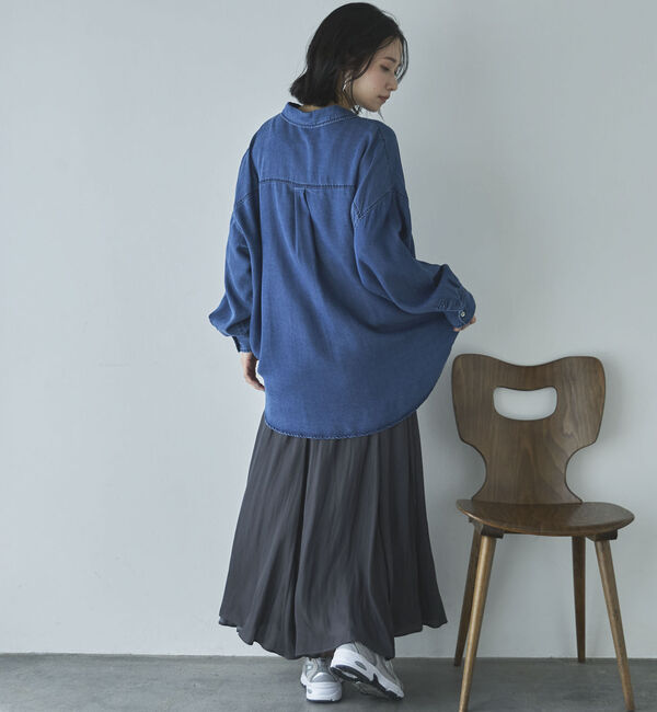 Doux archives「とろみサテンギャザースカート」|スカート|