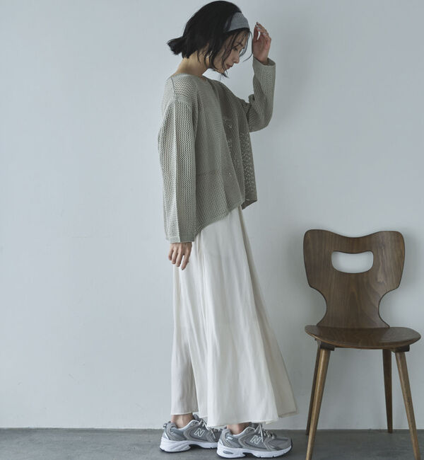 Doux archives「とろみサテンギャザースカート」|スカート|