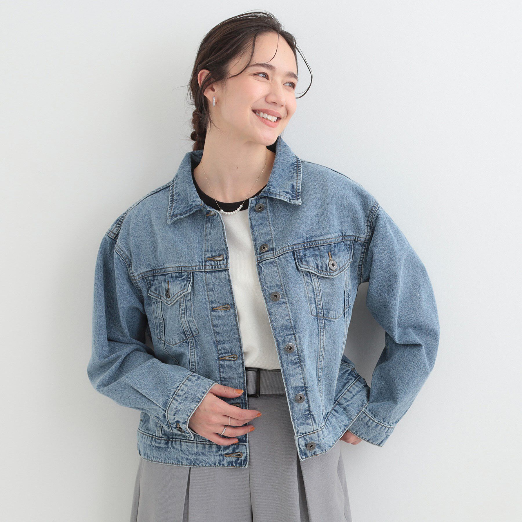 SHOO･LA･RUE「【SHOO・LA・RUE DENIM】ゆったりシルエットで大人カジュアル  ゆるGジャン」|デニムジャケット|