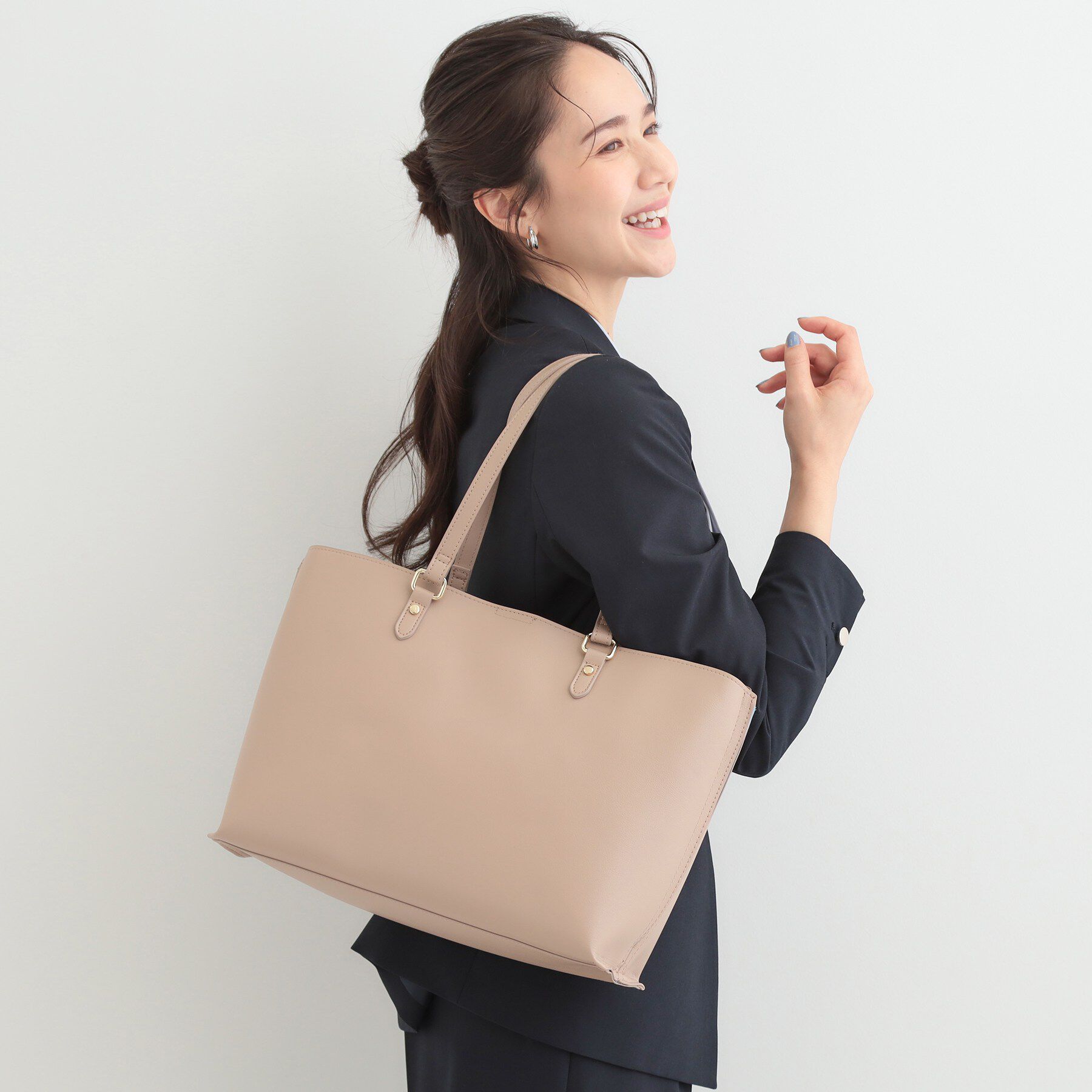 SHOO･LA･RUE「【A4】サイド配色トートバッグ」|トートバッグ|