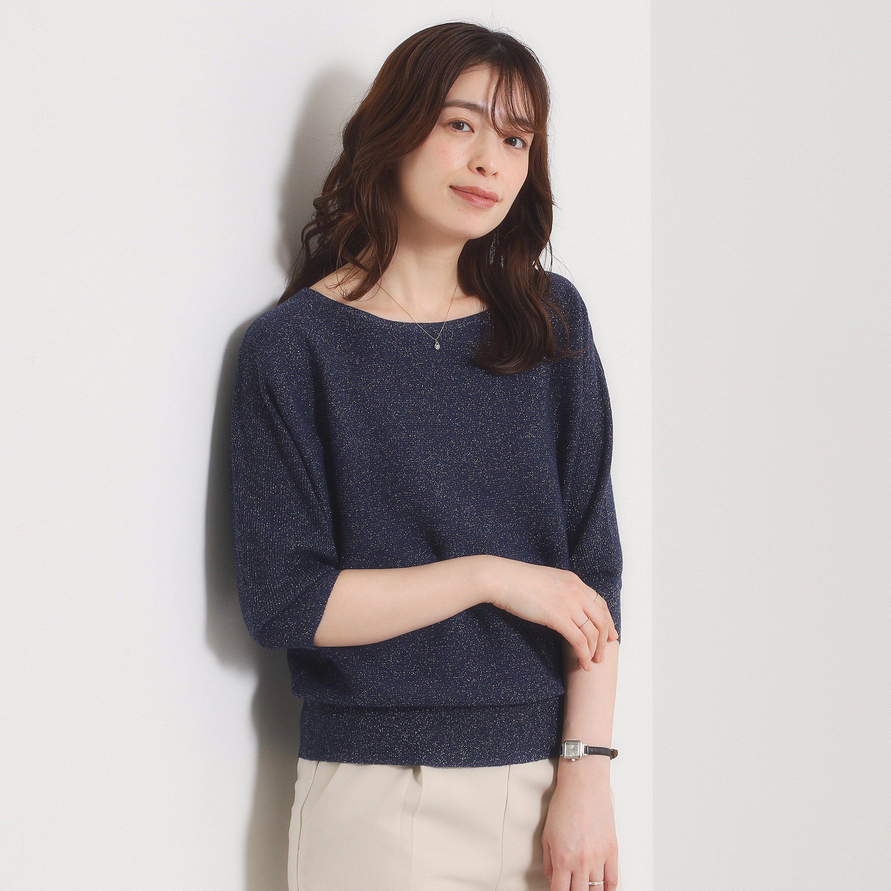 ITS&rsquo;DEMO「【手洗い可】ラメドルマンニット」|ニット・セーター|