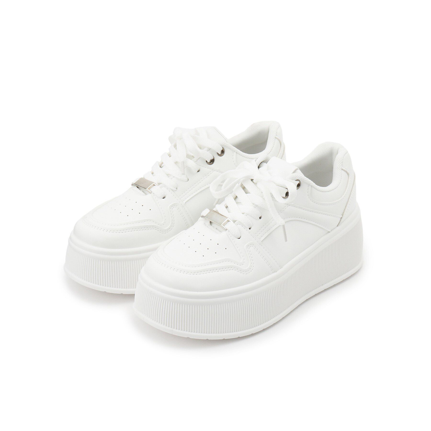 csT&P「厚底 プラットフォームコートタイプ スニーカー」|スニーカー|ﾎﾜｲﾄ(001)