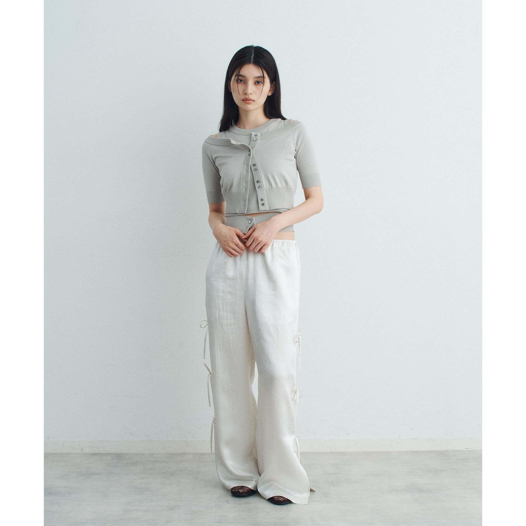 CODE A「design knit short cardigan」|カーディガン|