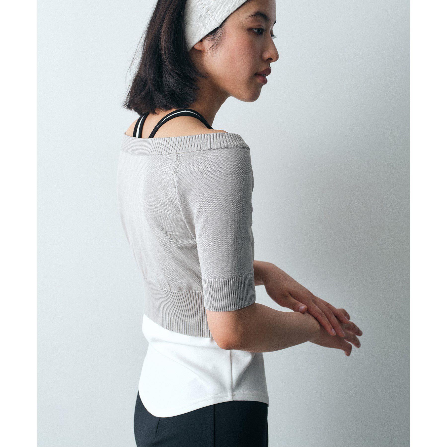 CODE A「design knit short cardigan」|カーディガン|