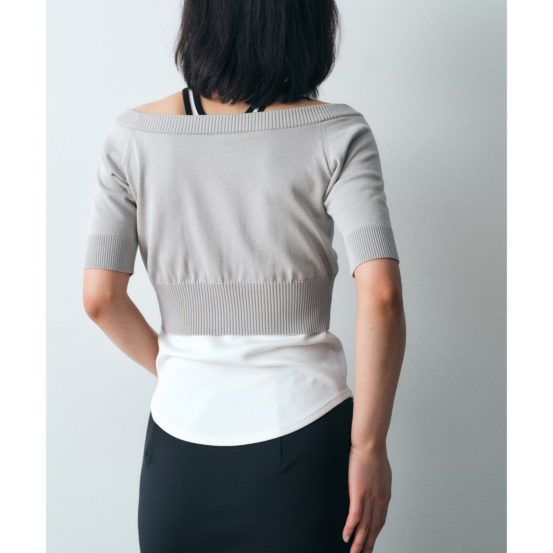 CODE A「design knit short cardigan」|カーディガン|