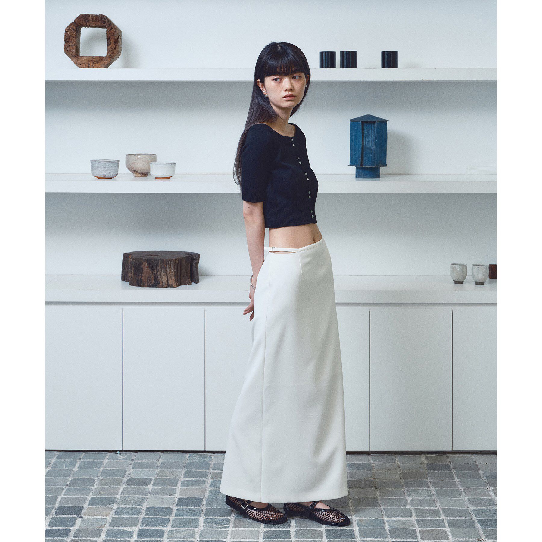 CODE A「design knit short cardigan」|カーディガン|