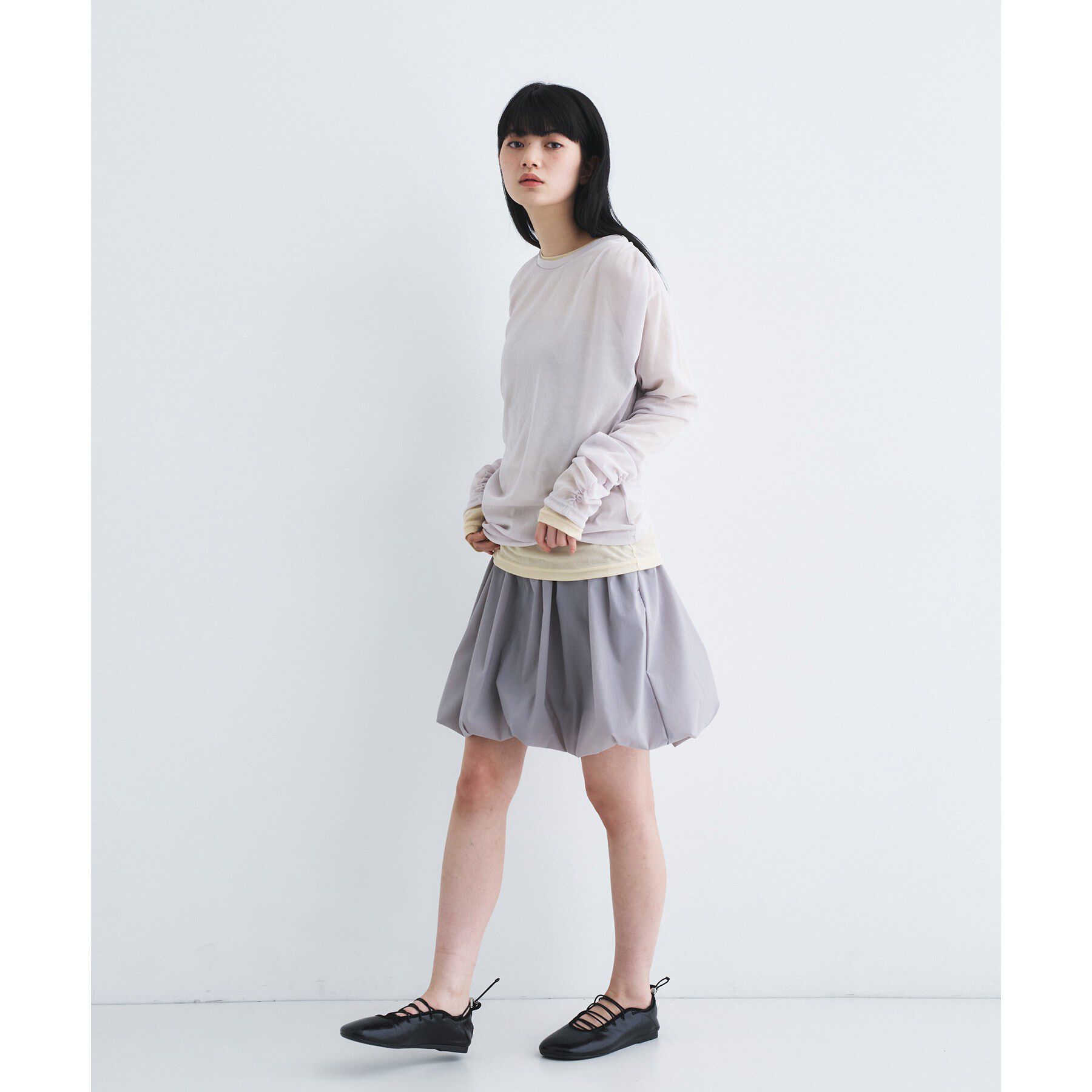 CODE A「sheer combi layer tops」|Tシャツ・カットソー|