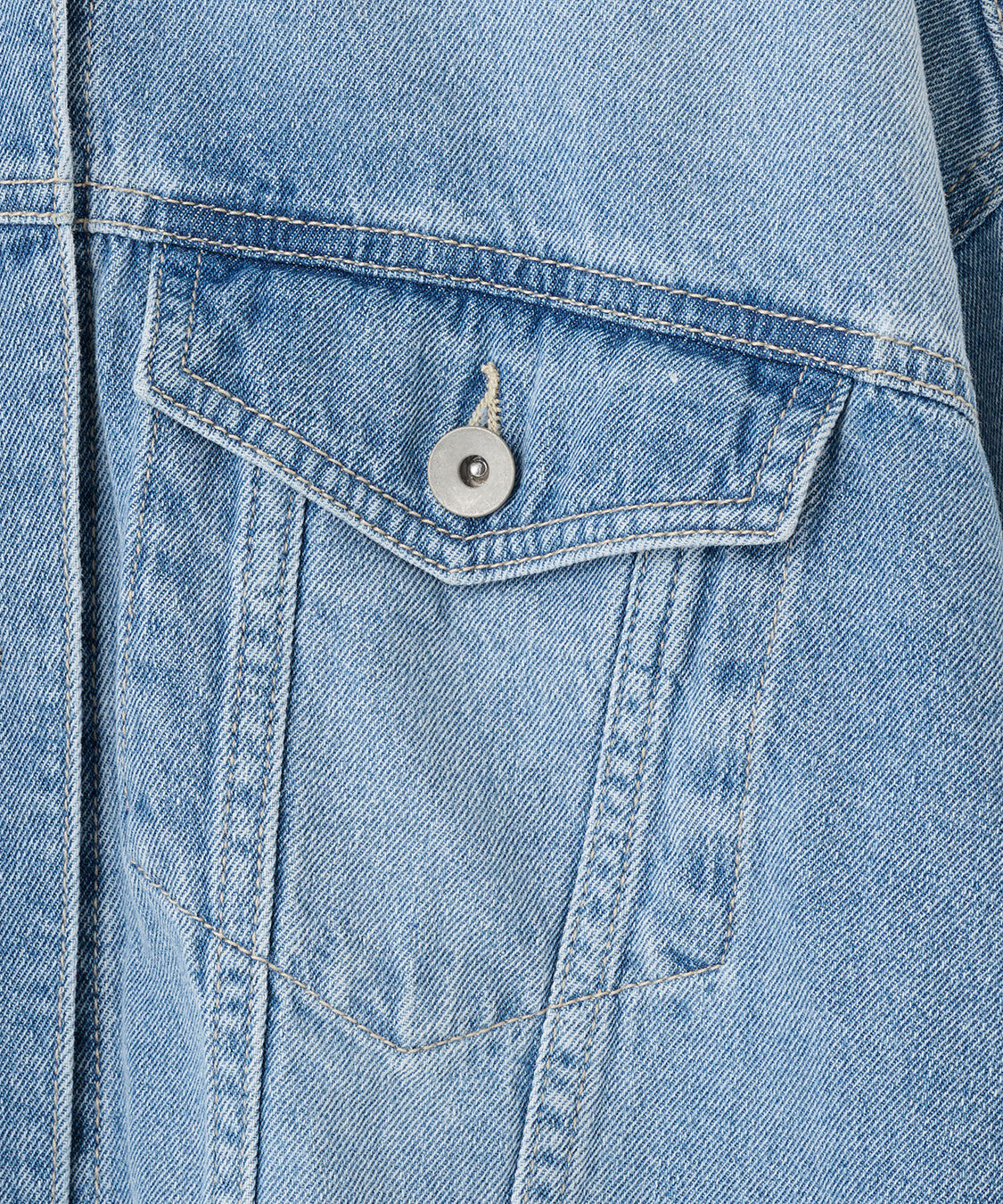 COCO DEAL「リメイク風ノーカラーGジャン」|デニムジャケット|