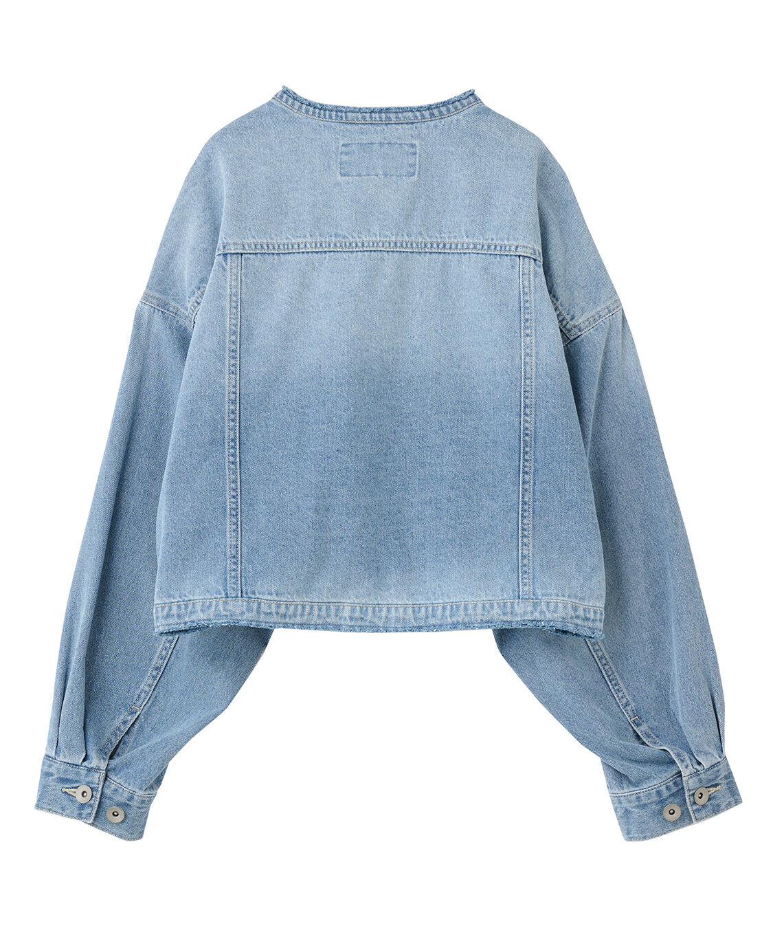 COCO DEAL「リメイク風ノーカラーGジャン」|デニムジャケット|