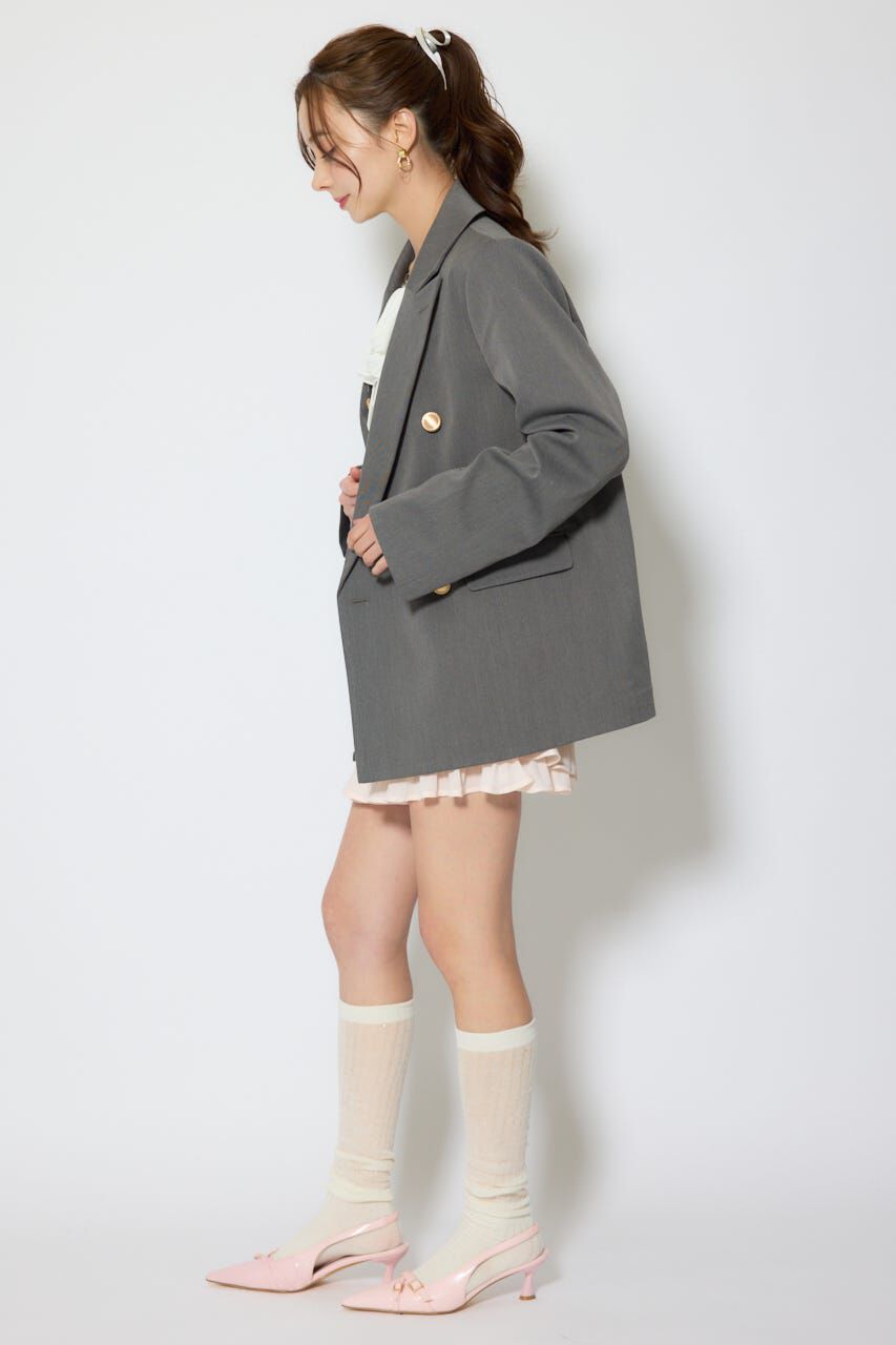 rienda「ピークドラペルダブルテーラードジャケット」|その他|