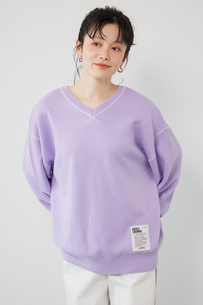 RODEO CROWNS「スウェットライク2wayネックニットトップス」|ニット・セーター|