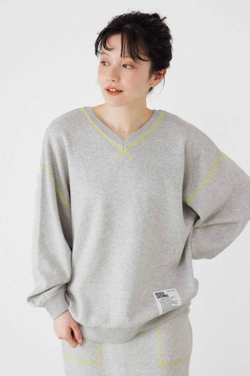 RODEO CROWNS「スウェットライク2wayネックニットトップス」|ニット・セーター|