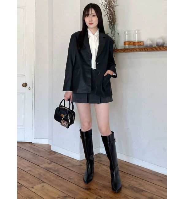 MERCURYDUO「ベルト付きチェックプリーツミニスカパン」|スカート|