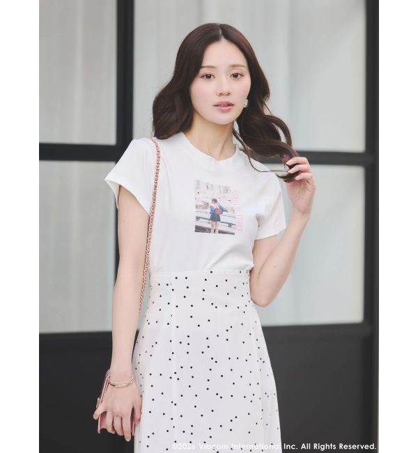 MERCURYDUO「【EMILY IN PARISコラボ】バーティカルフォトTシャツ」|Tシャツ・カットソー|