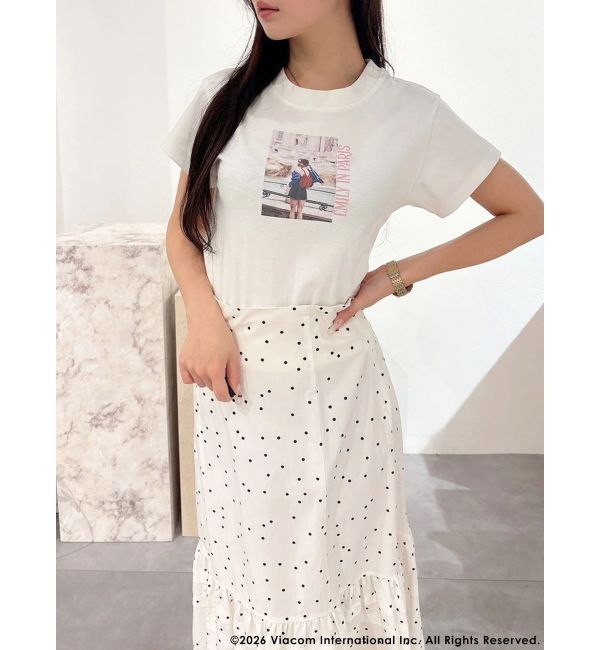 MERCURYDUO「【EMILY IN PARISコラボ】バーティカルフォトTシャツ」|Tシャツ・カットソー|