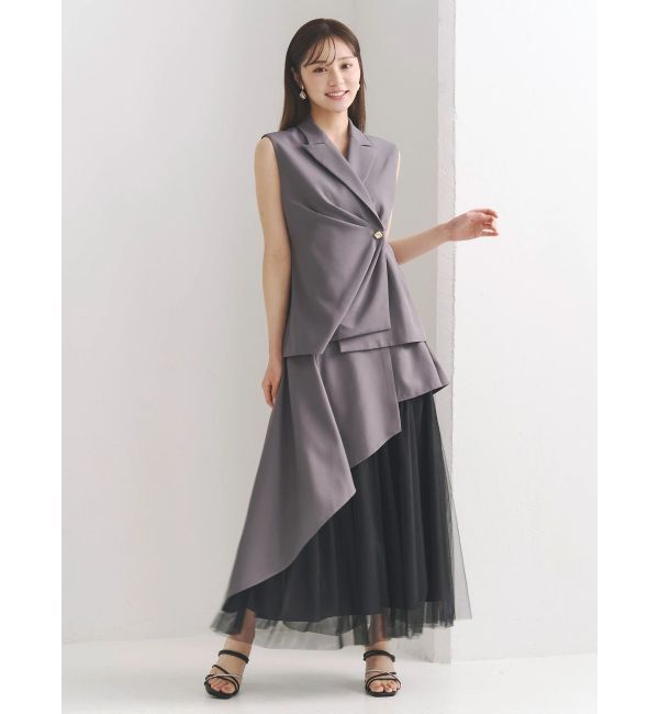 MERCURYDUO「アシメドレープジレ」|ベスト・ジレ|