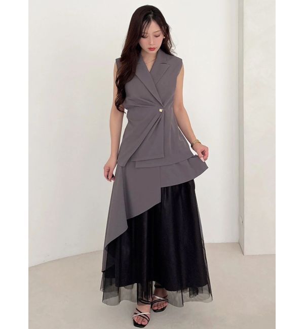 MERCURYDUO「アシメドレープジレ」|ベスト・ジレ|