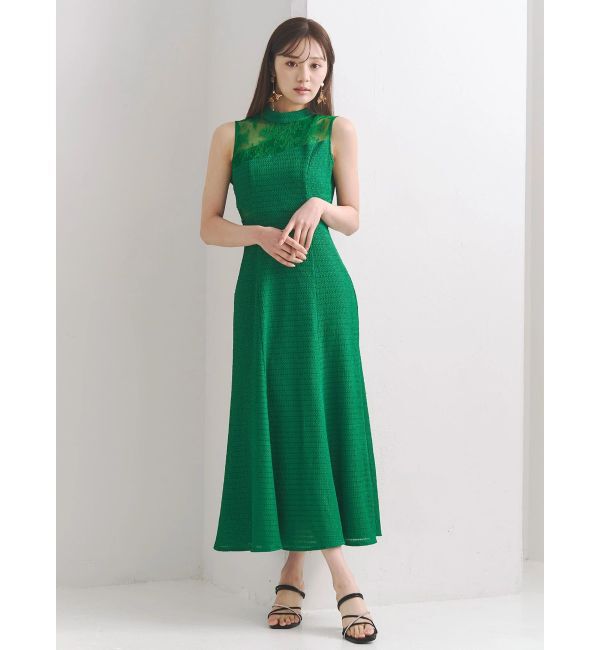 MERCURYDUO「レースブロッキングカットワンピース」|ワンピース|