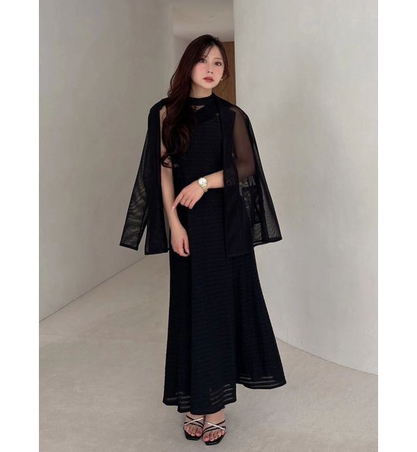 MERCURYDUO「レースブロッキングカットワンピース」|ワンピース|