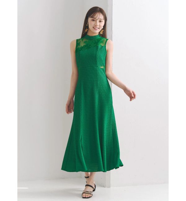 MERCURYDUO「レースブロッキングカットワンピース」|ワンピース|