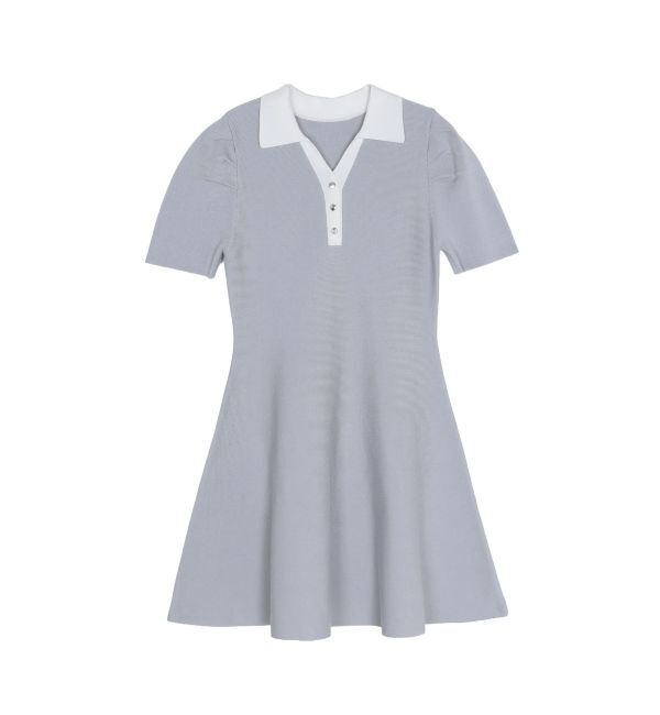 MERCURYDUO「【WEB限定】バイカラースキッパーフレアミニワンピース」|ワンピース|