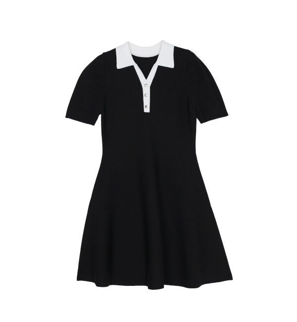 MERCURYDUO「【WEB限定】バイカラースキッパーフレアミニワンピース」|ワンピース|