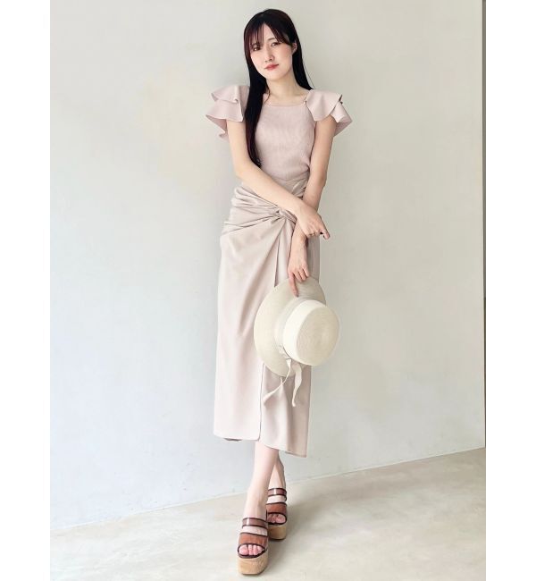 MERCURYDUO「ツイストアシメナロースカート」|スカート|