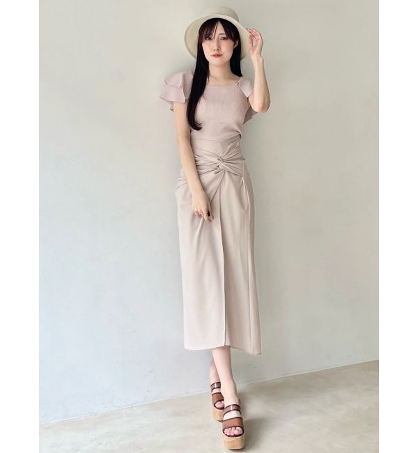 MERCURYDUO「ツイストアシメナロースカート」|スカート|