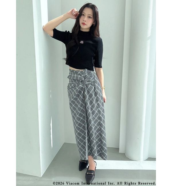 MERCURYDUO「ツイストアシメナロースカート」|スカート|