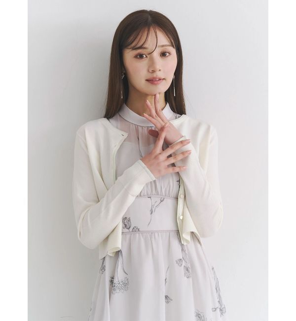 MERCURYDUO「UVカット加工クルーネックカーディガン」|カーディガン|