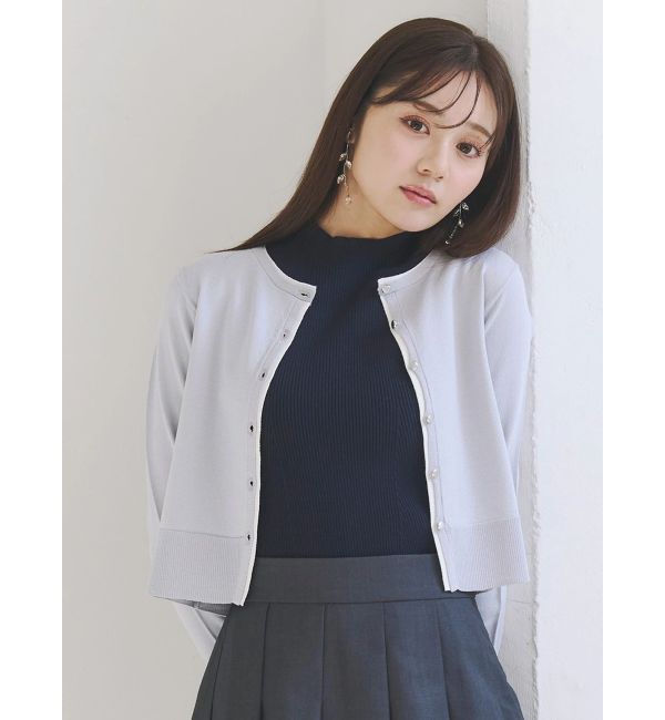 MERCURYDUO「UVカット加工クルーネックカーディガン」|カーディガン|