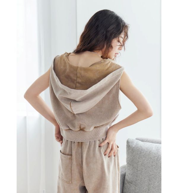 Ungrid「ヴィンテージウォッシュジップノースリパーカー」|パーカー|